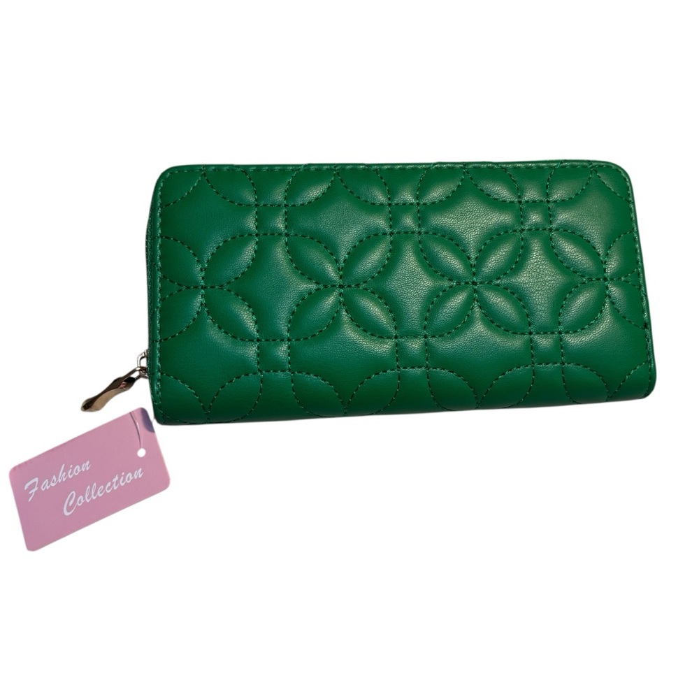 Green Quilted Wallet